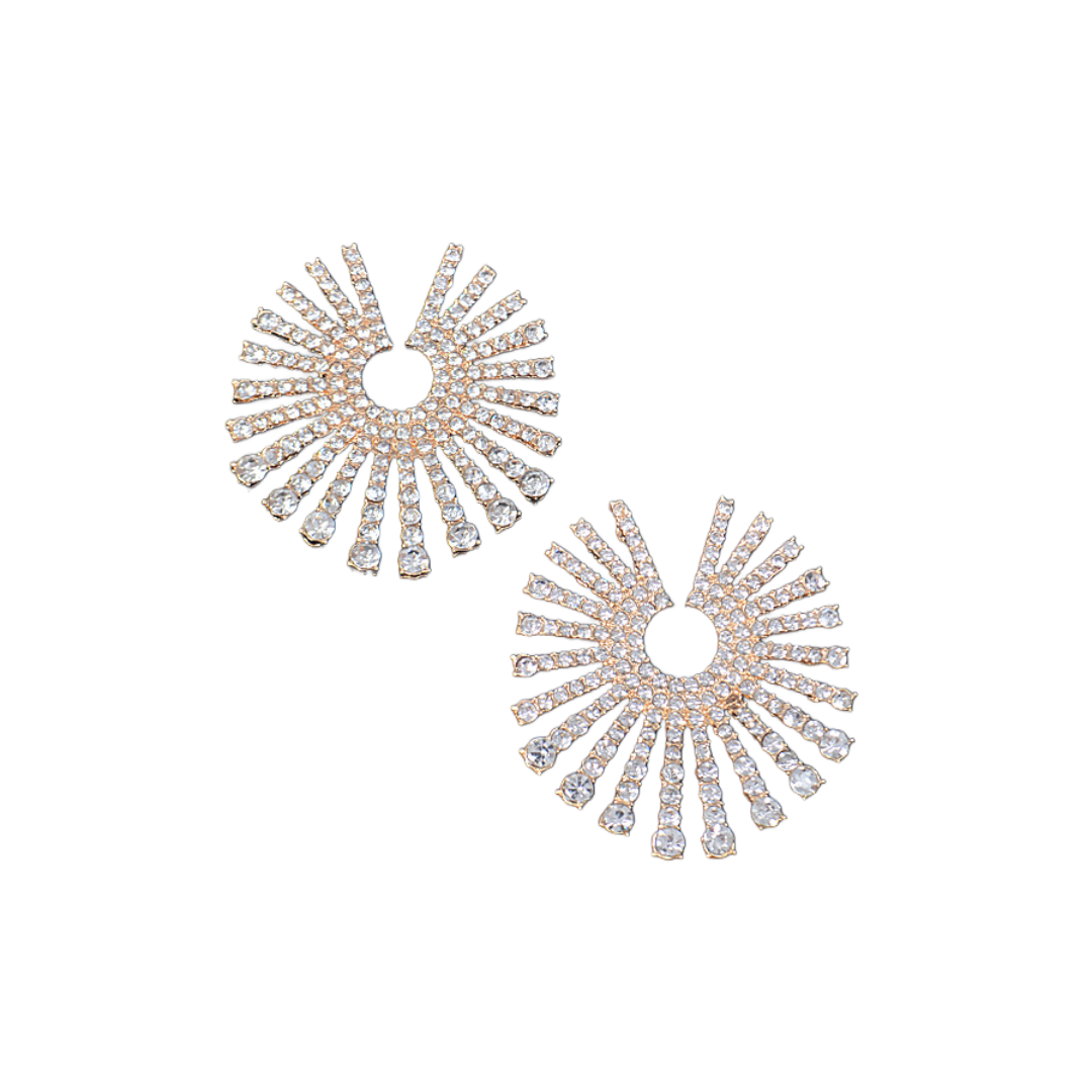 Circle Rhinestone Earrings