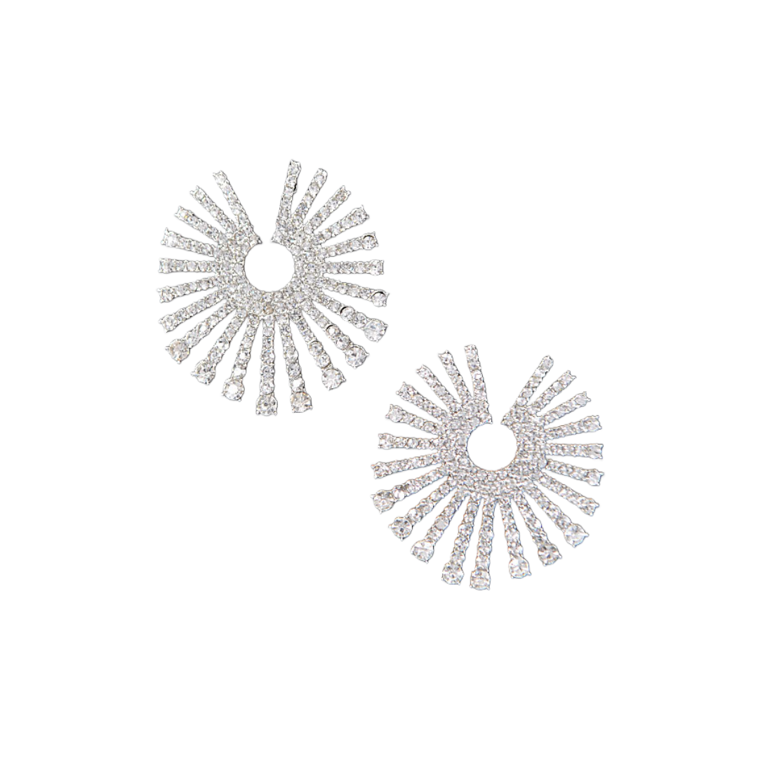 Circle Rhinestone Earrings