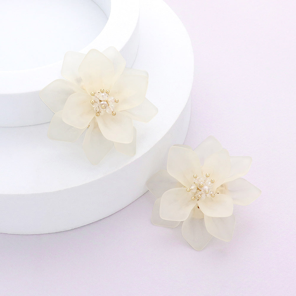 Resin Flower Earrings