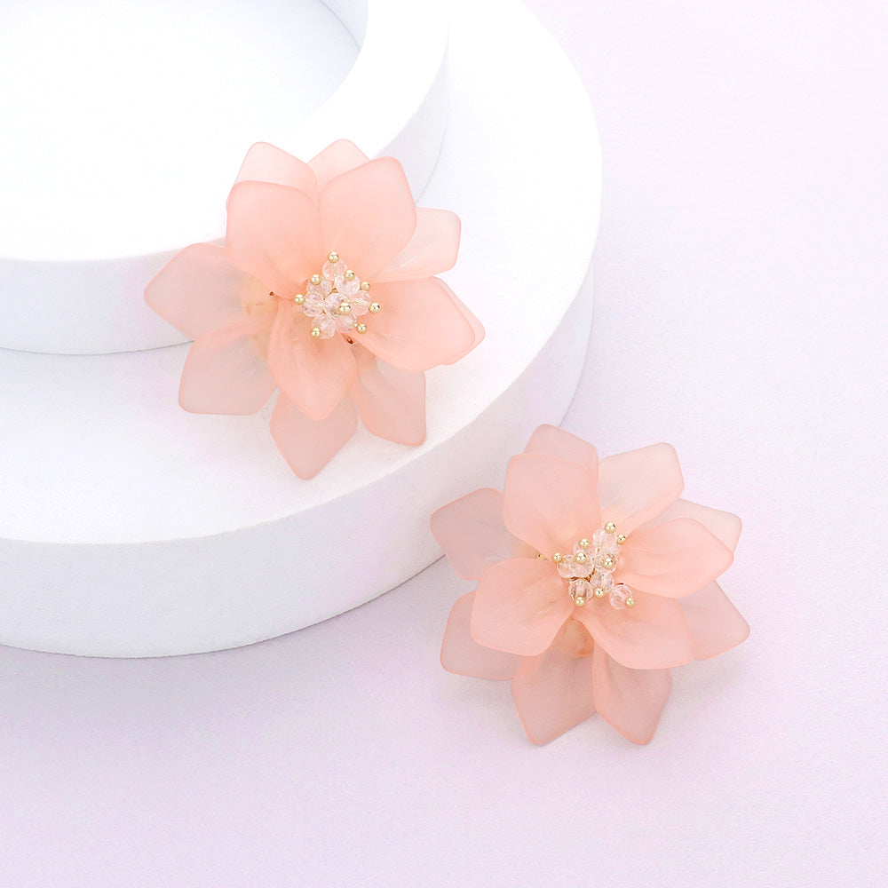 Resin Flower Earrings