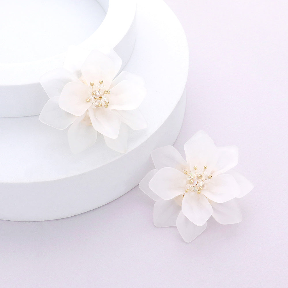 Resin Flower Earrings