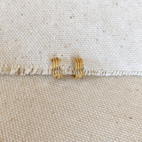 Waves Clicker Hoop Earrings