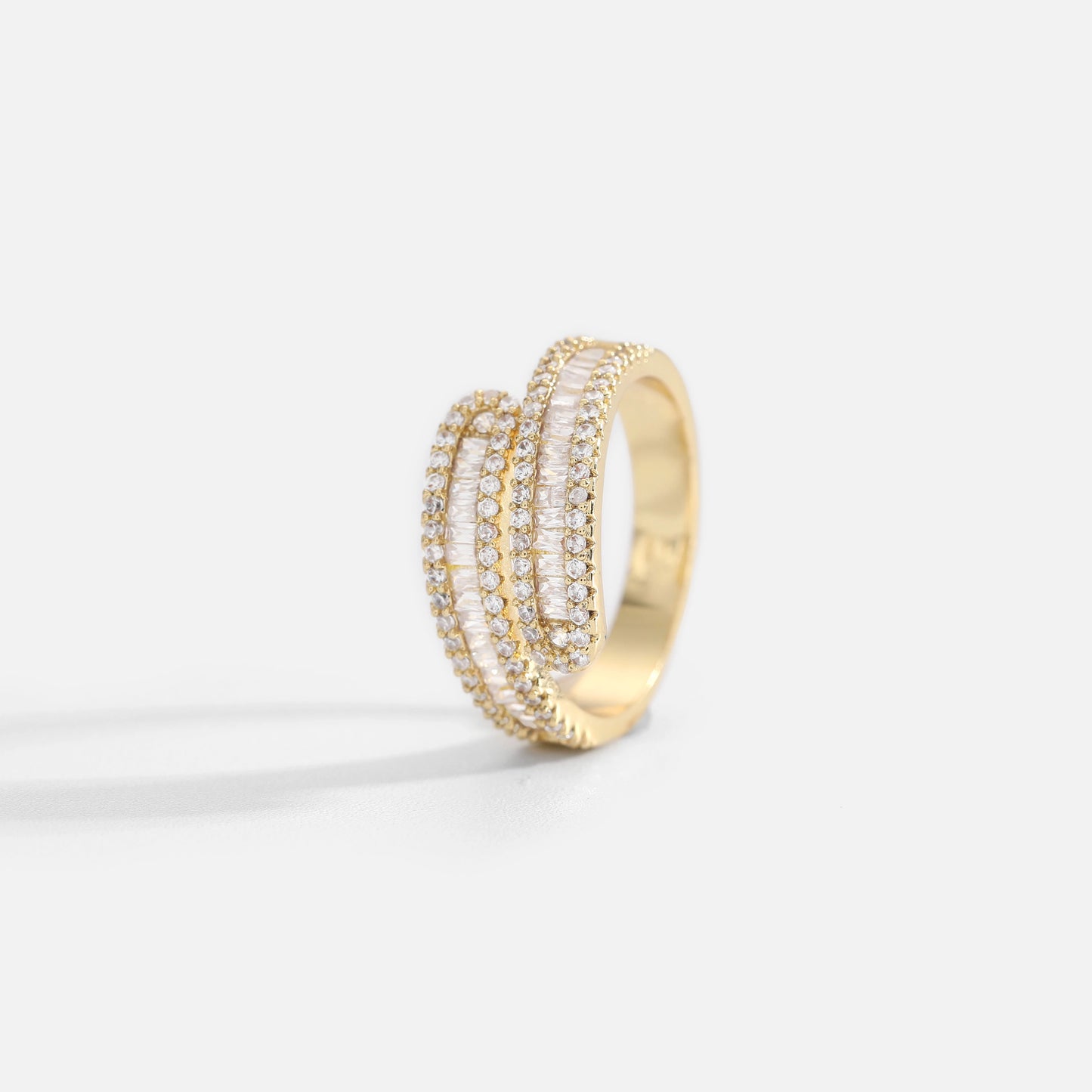 Twisted CZ Adjustable Ring