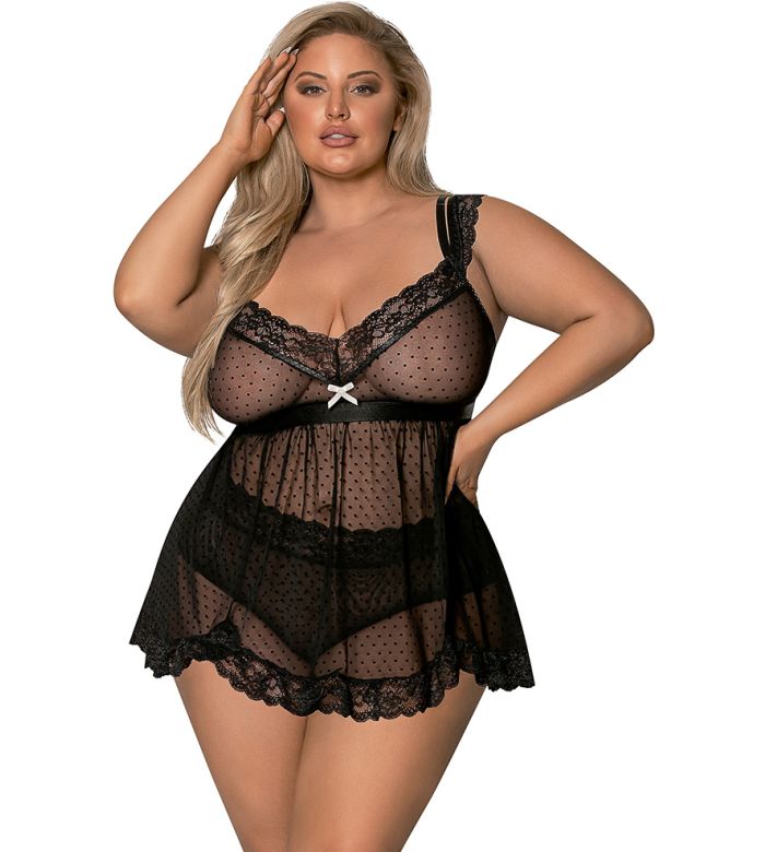 Passion Pointe Baby Doll & Panty Set Haus of Mari Passion Pointe Baby Doll & Panty Set Haus of Mari