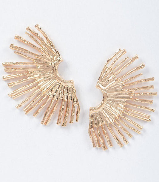 Retro Fan Shaped  Earrings