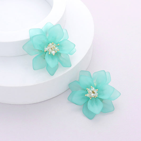 Resin Flower Earrings