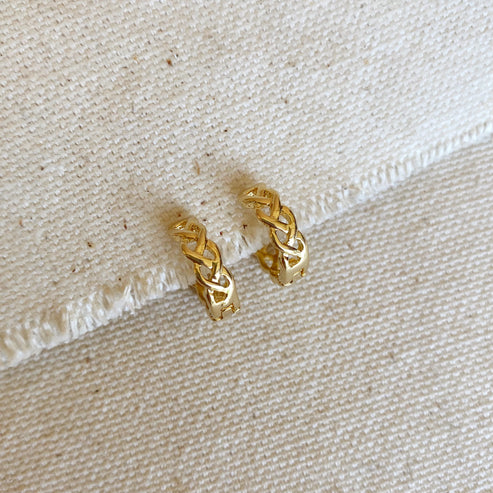 Braided Clicker Hoop Earrings
