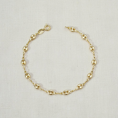 Puffed Links Chain Bracelet