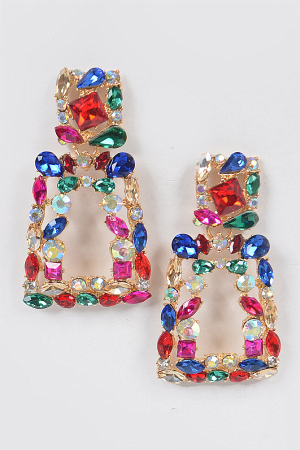 Clustered Jeweled Earrings