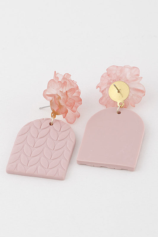 Flower Ribbed Earrings