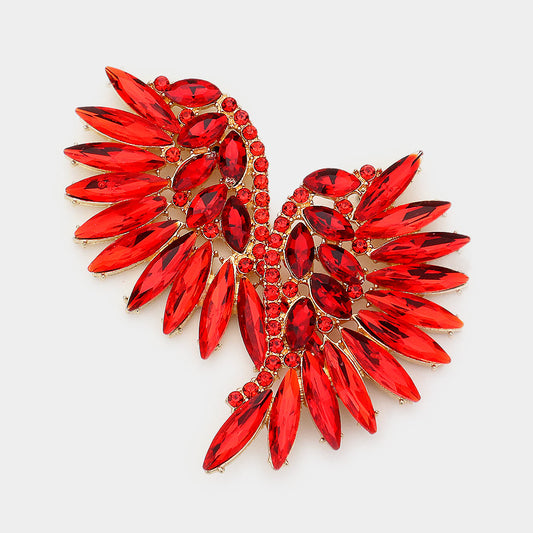 Marquise Stone Embellished Evening Earrings