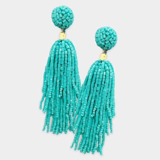 Beaded Tassel Earrings