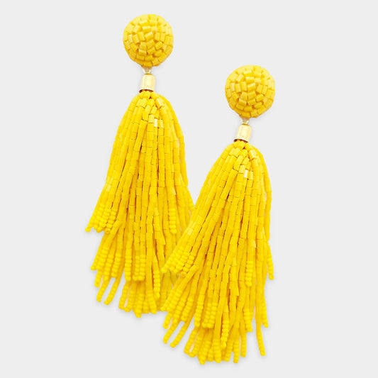 Beaded Tassel Earrings