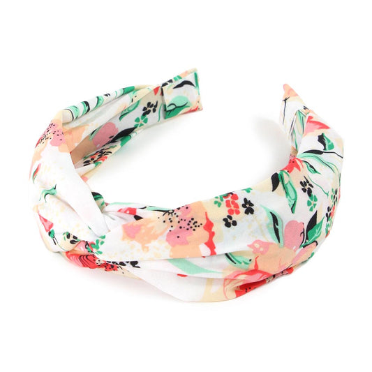 Flower Patterned Knot Headband