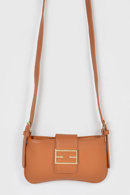 Faux Leather Crossbody Bag