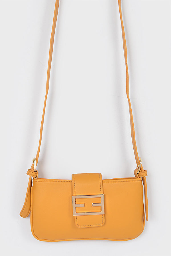 Faux Leather Crossbody Bag