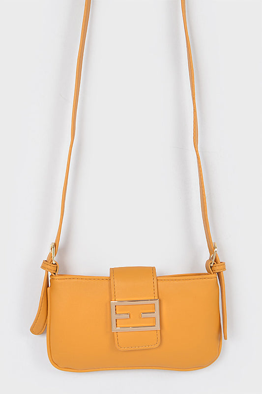 Faux Leather Crossbody Bag