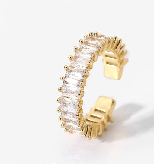 Baguette CZ Adjustable Ring