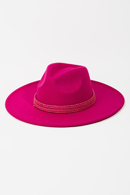 Intricate Braided Band Fedora Hat