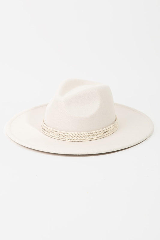 Intricate Braided Band Fedora Hat