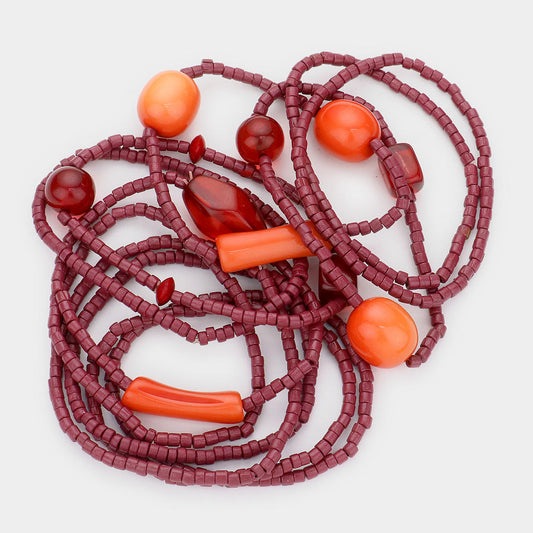 Resin Bead Accented Stretch Bracelets