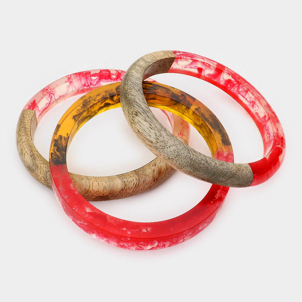 Amazon.com: Pure Hands Handmade Wooden Bangle Set – Muse