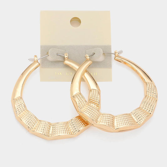 Textured Hoop Earrings