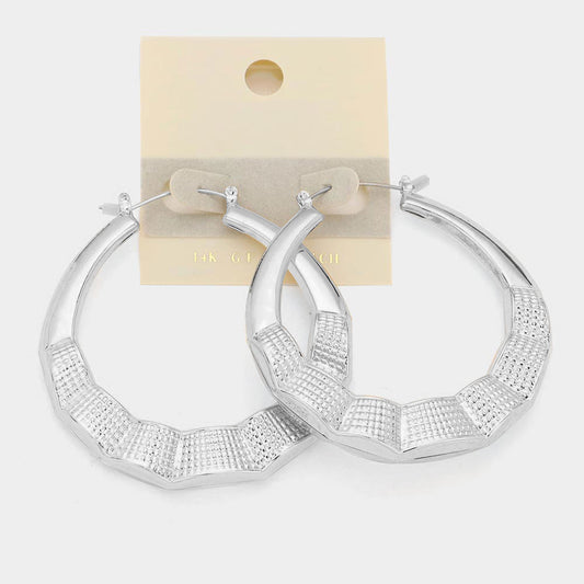 Textured Hoop Earrings