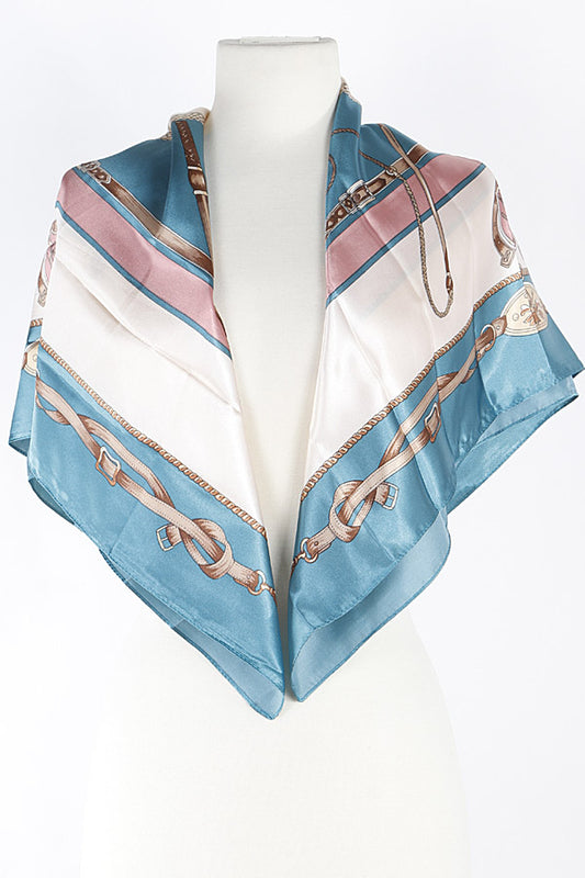 Two Toned Royal Pattern Silk Scarf