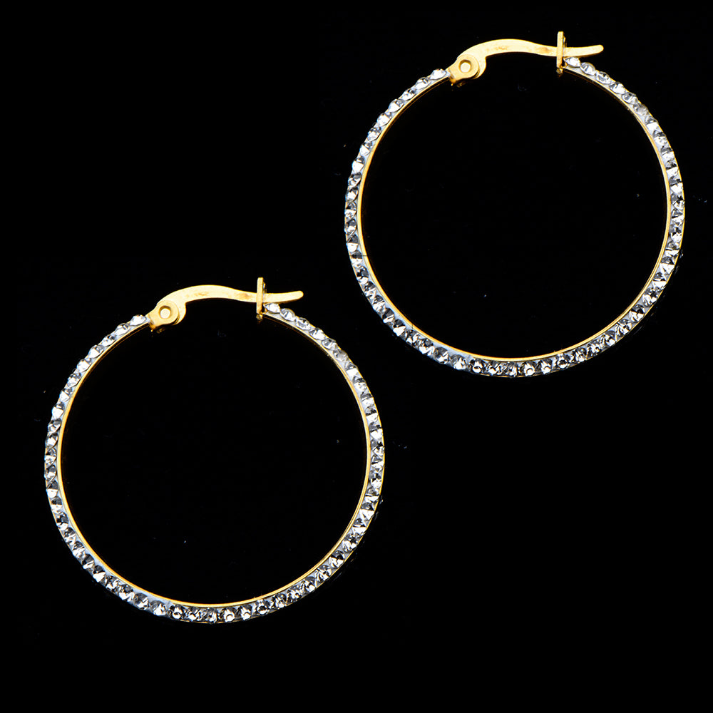 Ferido Crystal Hoops