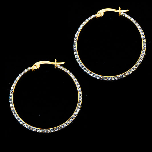 Ferido Crystal Hoops