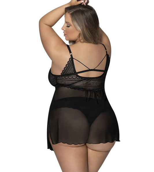 Modern Romance Baby Doll & Split Crotch Tanga